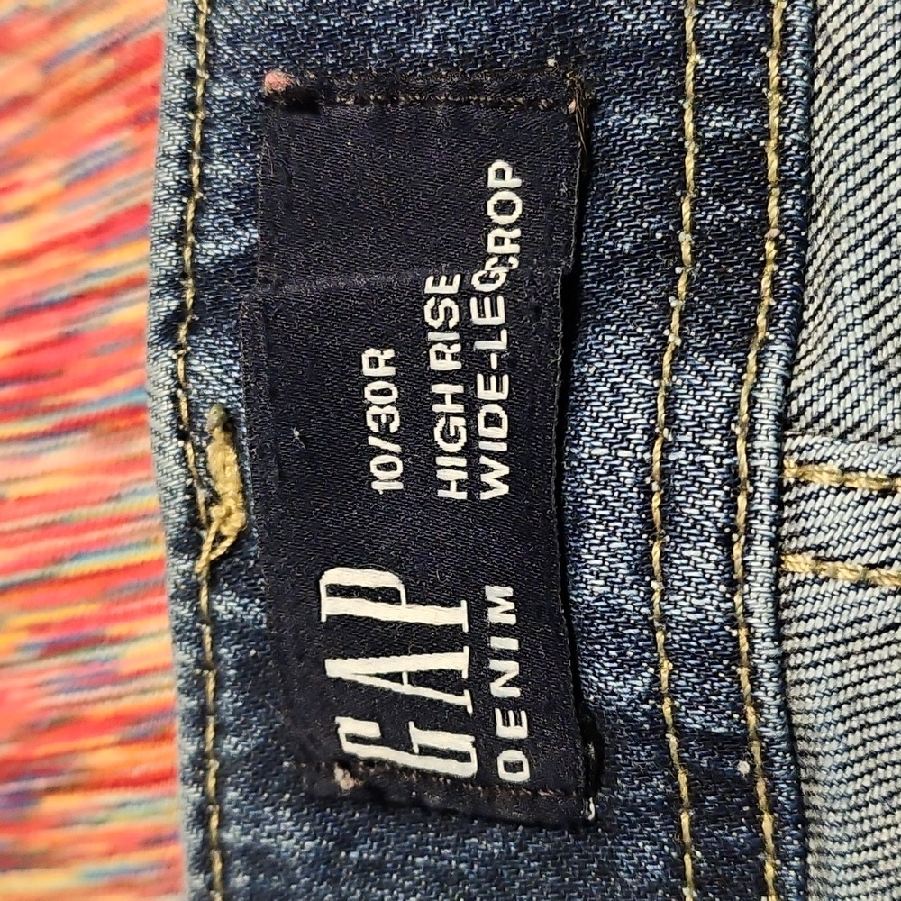 Gap Denim High-rise Wide-leg Crop. 10/30R - Picture 9 of 13